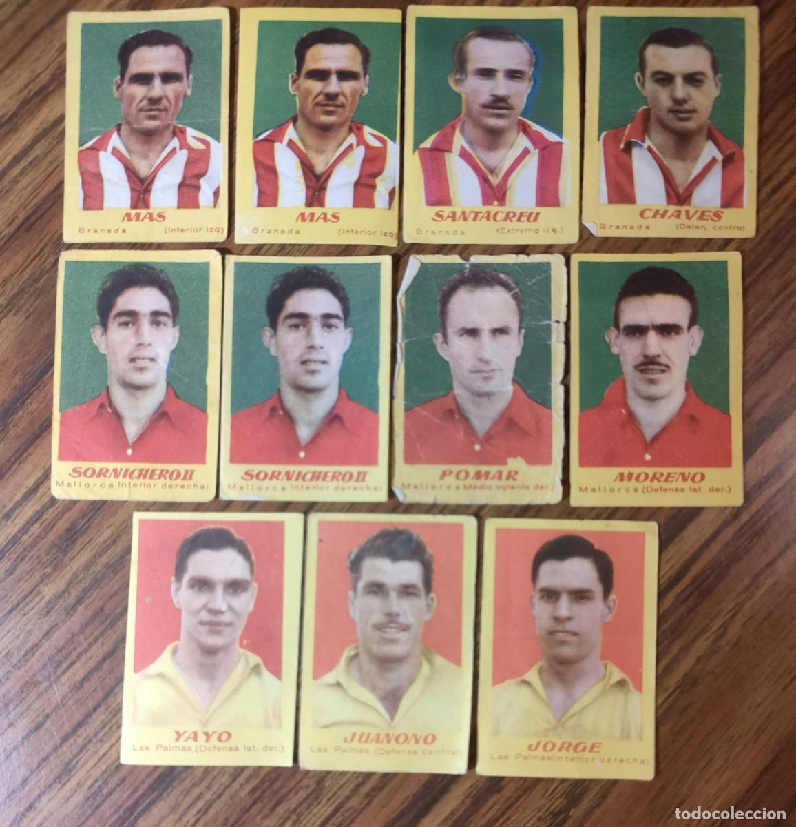 Cromos de f&uacute;tbol: LOTE 11 CROMOS FUTBOL CAMPEONES 1951 - GRANADA - MALLORCA - LAS PALMAS