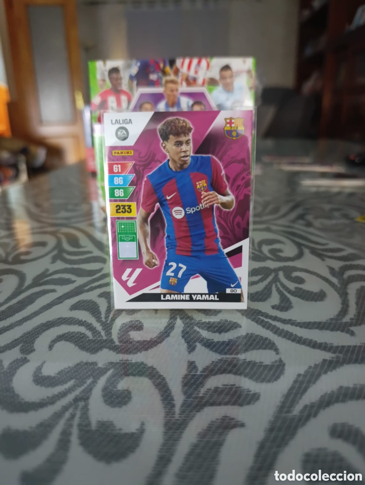 Cromos de f&uacute;tbol: Lamine Yamal #90 Rookie Panini Adrenalyn XL 2023/24 FC Barcelona