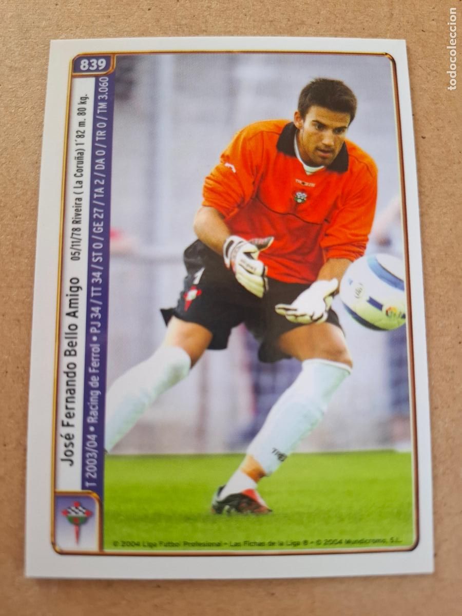 Cromos de f&uacute;tbol: MUNDICROMO 2004 2005 04 05 - 839 BELLO / DE PALMAS - RACING FERROL