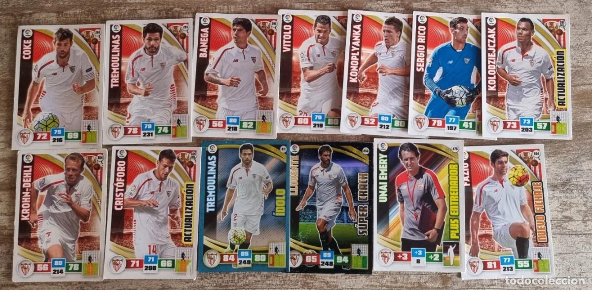 Cromos de f&uacute;tbol: SEVILLA LOTE DE 13 CROMOS DE FUTBOL ADRENALYN DEL SEVILLA TEMPORADA 2015-16