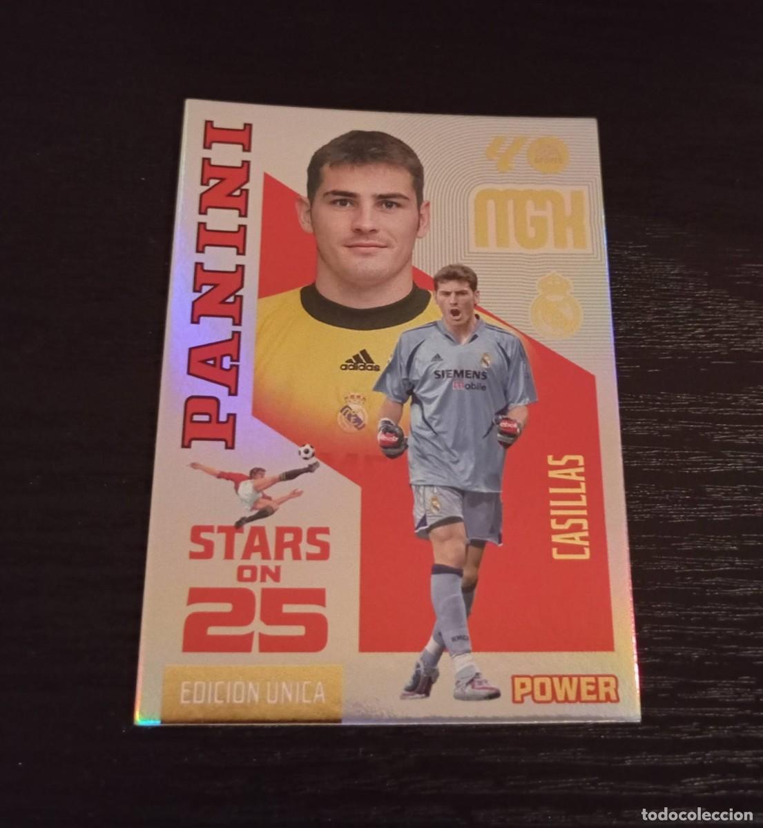 Football Stickers: -MEGACRACKS 26-27 : 428P CASILLAS ( REAL MADRID ) -- STARS ON 25 POWER -- 428 P