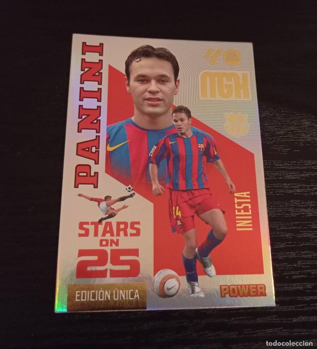 Cromos de f&uacute;tbol: -MEGACRACKS 26-27 : 424P INIESTA ( BARCELONA ) -- STARS ON 25 POWER -- 424 P