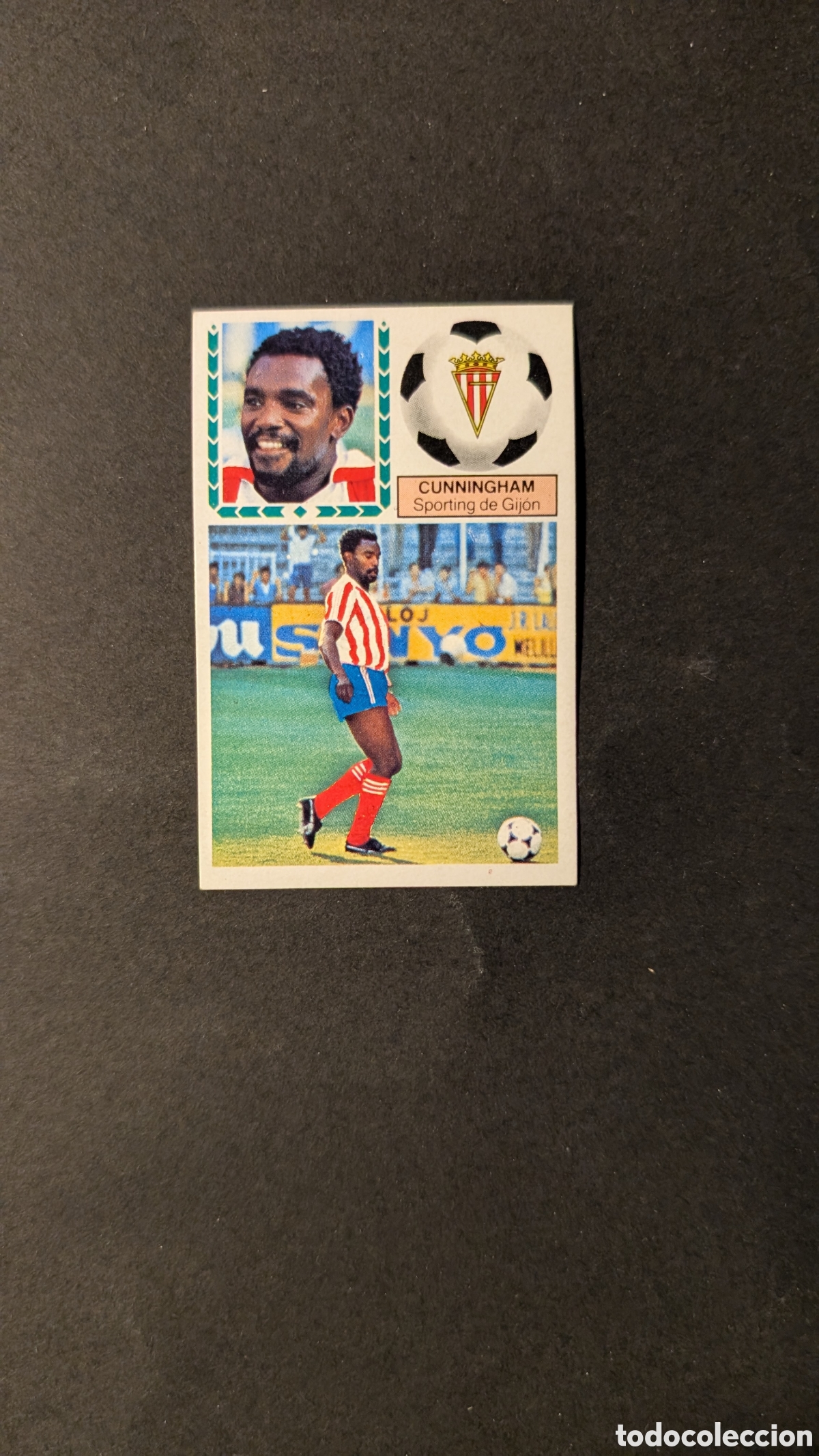 Fu&szlig;ball-Sticker: L1 CUNNINGHAM SPORTING GIJON COLOCA LIGA ESTE 1983/84 83 84 NUNCA PEGADO SIN PEGAR