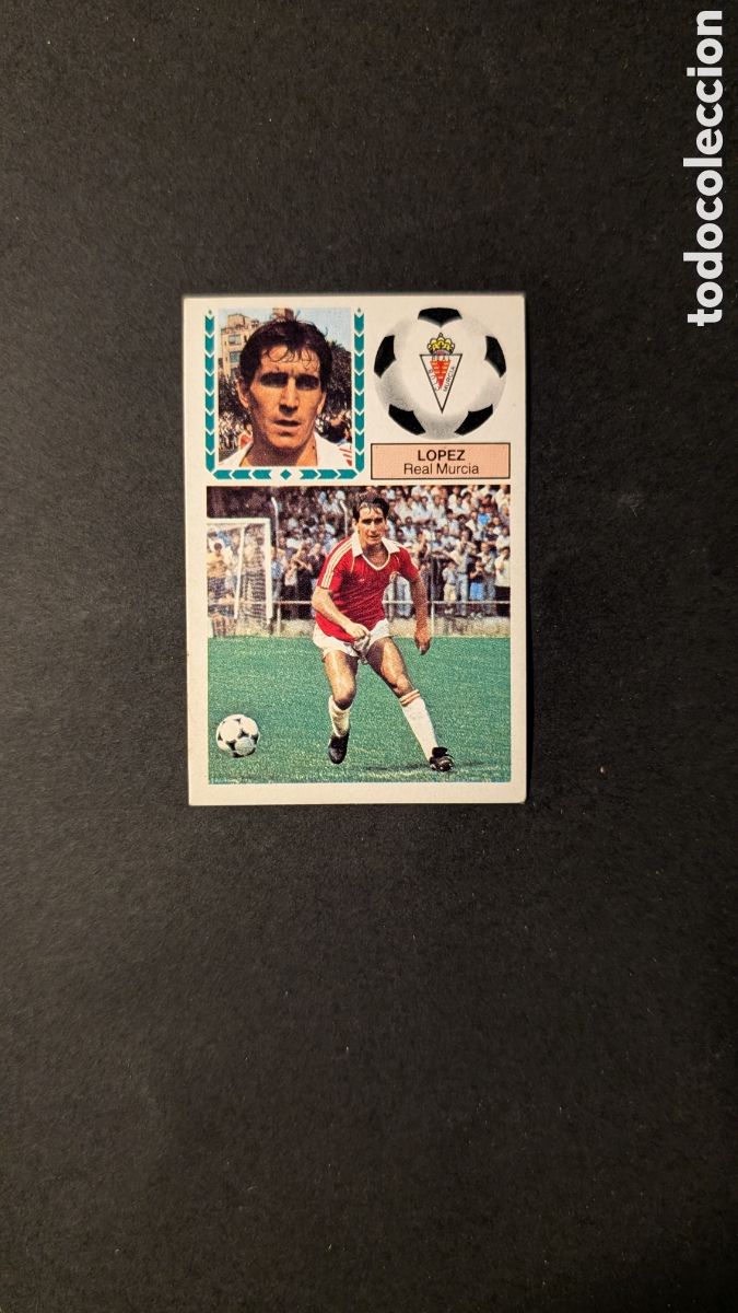 Fu&szlig;ball-Sticker: L1 LOPEZ MURCIA VERSION ERROR LIGA ESTE 1983/84 83 84 NUNCA PEGADO SIN PEGAR