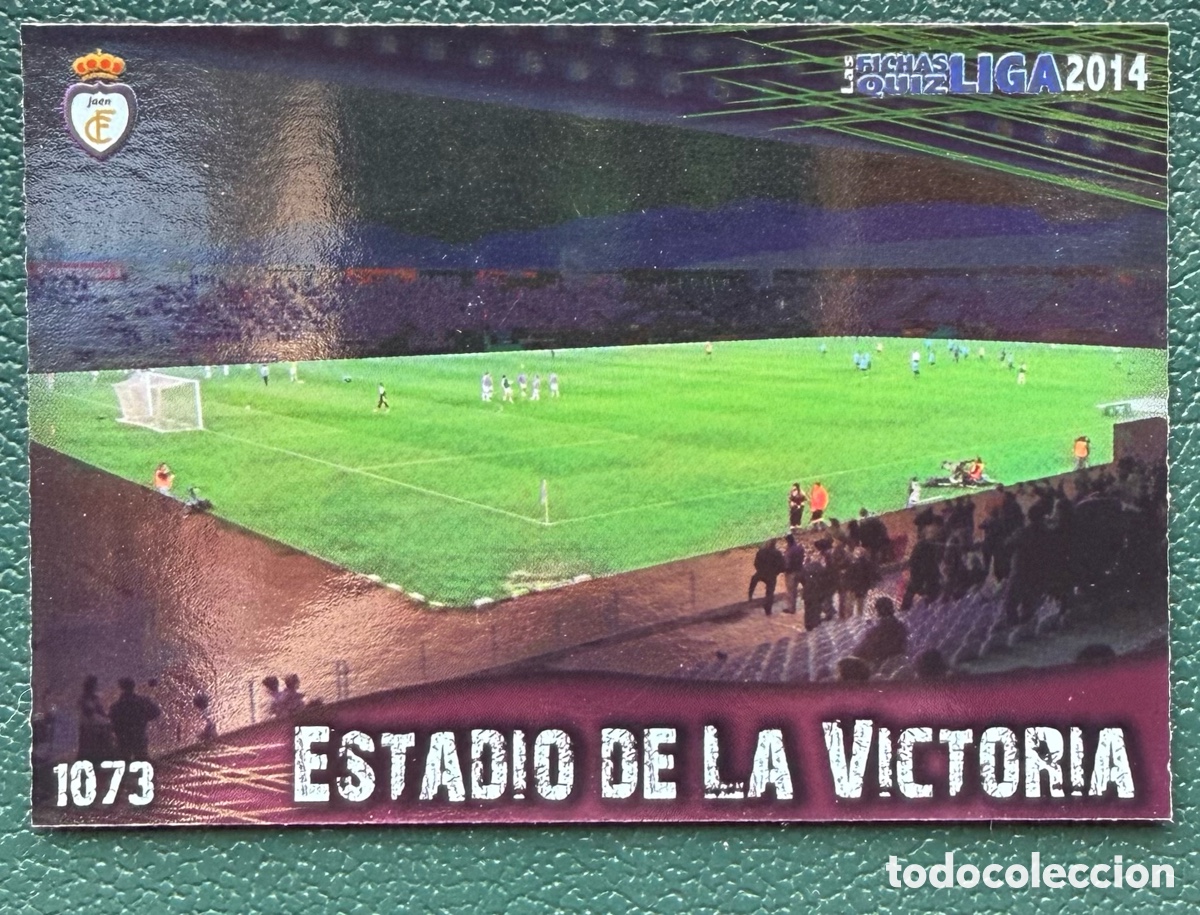 Football Stickers: 1073 ESTADIO DE LA VICTORIA REAL JAEN BRILLO LISO FICHAS ALBUM MUNDICROMO 2013 2014 13 14