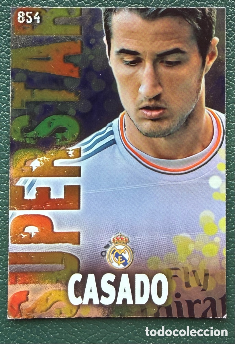 Cromos de Futebol: 854 CASADO SUPERSTAR BRILLO LISO REAL MADRID CASTILLA FICHAS ALBUM MUNDICROMO 2013 2014 13 14