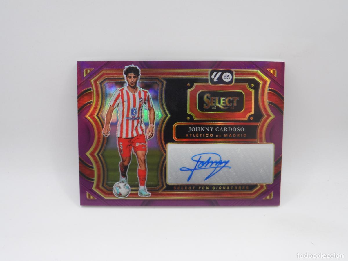 Cromos de f&uacute;tbol: AUTO JOHNNY CARDOSO NUMERADA /49 ATLETICO DE MADRID PANINI SELECT 2025 2026 25 26 PRIZM AUTOGRAFO