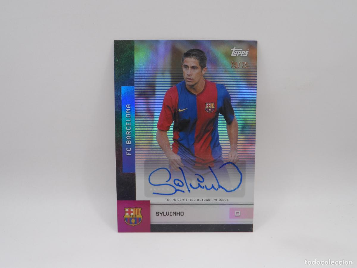 Cromos de f&uacute;tbol: AUTO SYLVINHO NUMERADA /75 BARCELONA TOPPS SET 2025 AUTOGRAFO