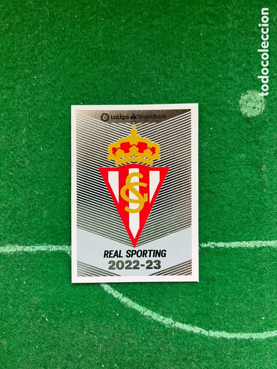 Cromos de f&uacute;tbol: 19 SPORTING DE GIJ&Oacute;N LIGA ESTE 2022 2023 PANINI ESCUDO SEGUNDA DIVISI&Oacute;N