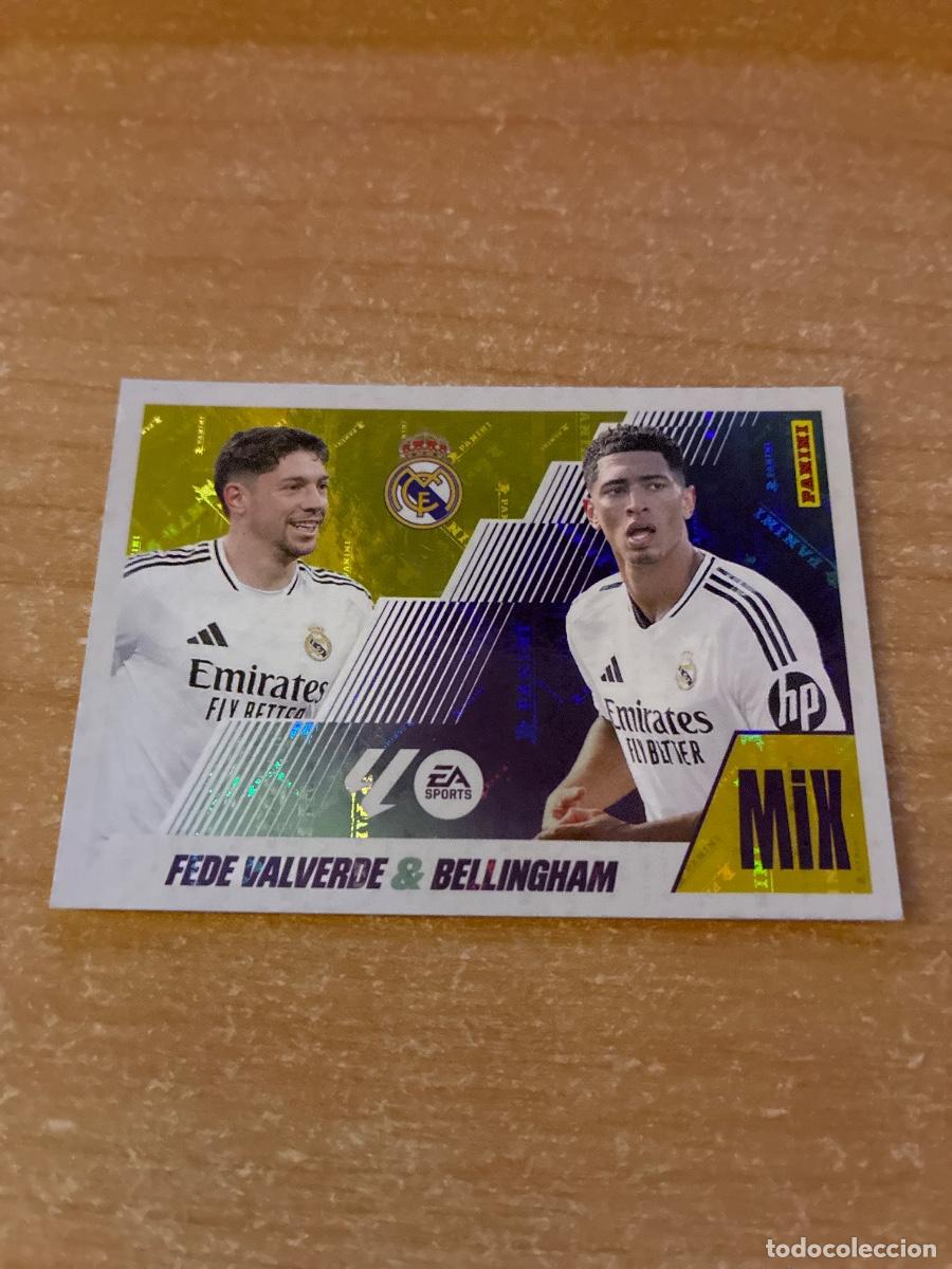 Cromos de f&uacute;tbol: 7 FEDE VALVERDE Y BELLINGHAM REAL MADRID MIX LIGA ESTE 2025 2026