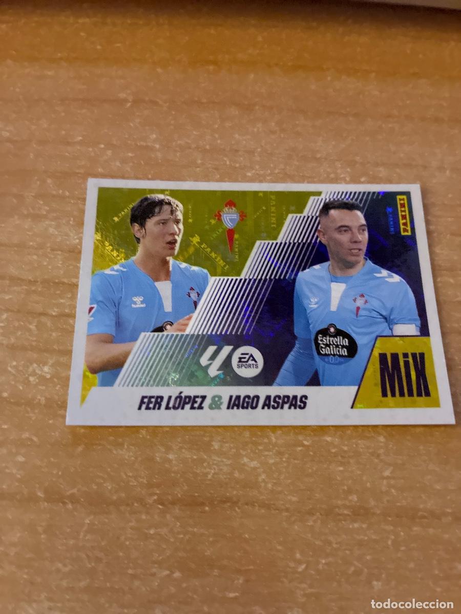 Cromos de f&uacute;tbol: 8 FER L&Oacute;PEZ E IAGO ASPAS CELTA VIGO MIX LIGA ESTE 2025 2026