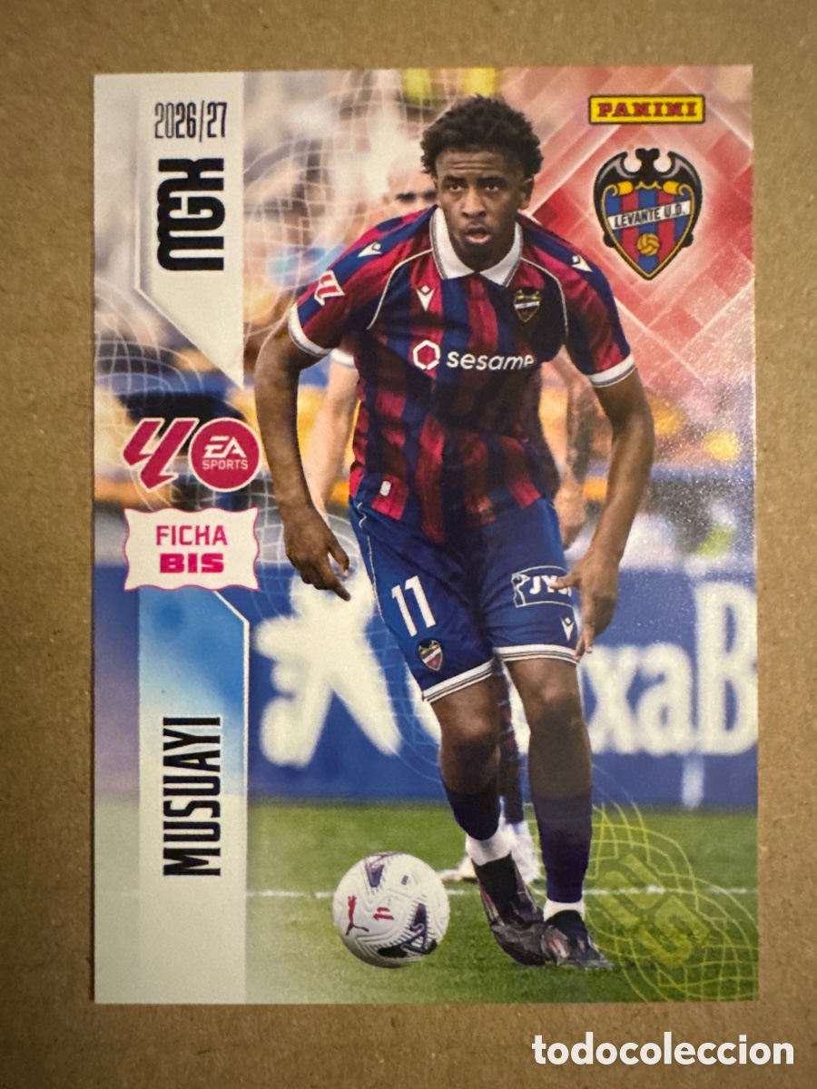 Cromos de f&uacute;tbol: # BIS 215 Musuayi Levante Megacracks 26 27 2026 2027 2 Segunda 2a 2&ordf; Edici&oacute;n