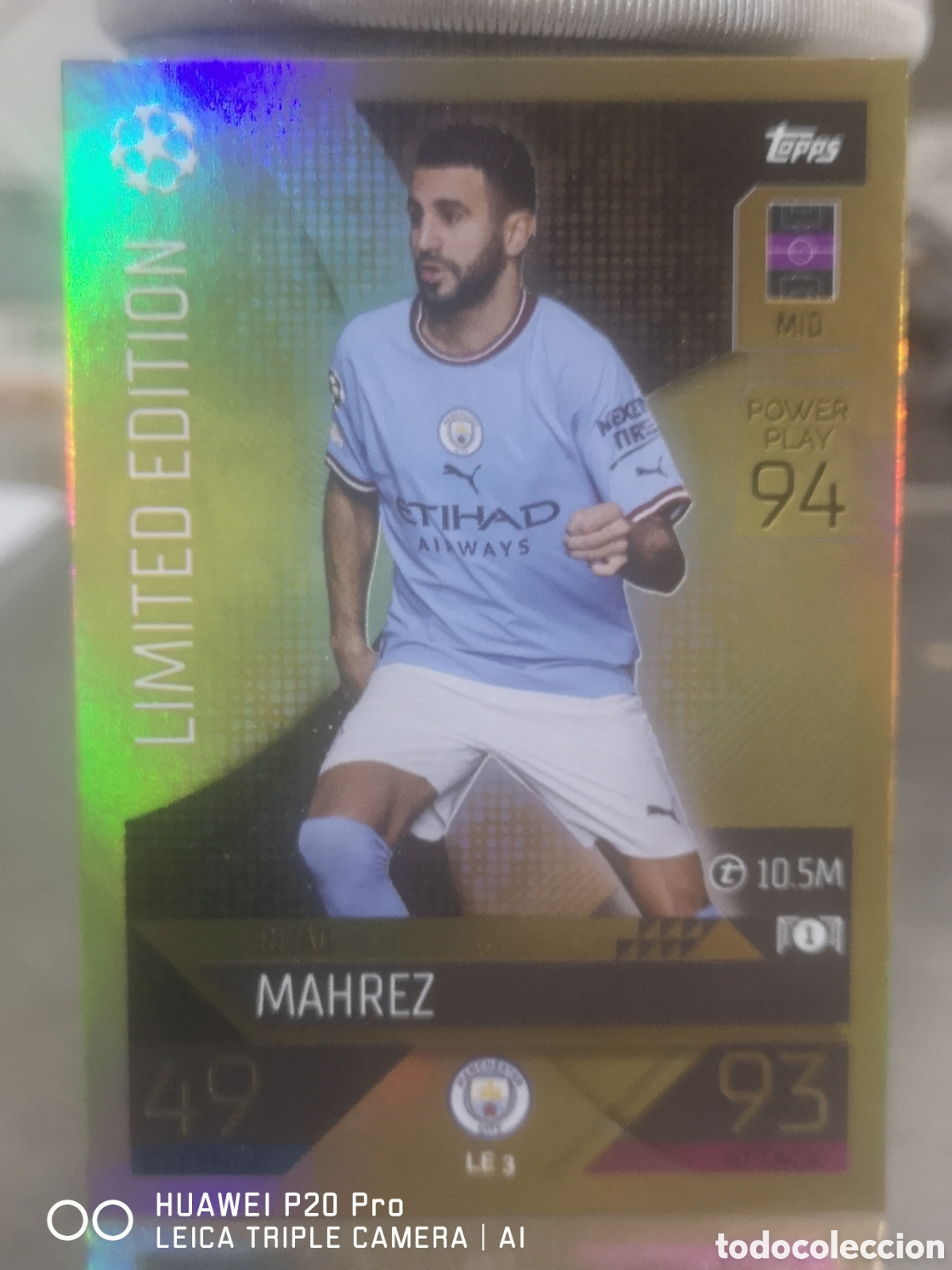 Cromos de f&uacute;tbol: LE 3 MAHREZ MATCH ATTAX 2022 2023 EDICION LIMITADA - MANCHESTER CITY