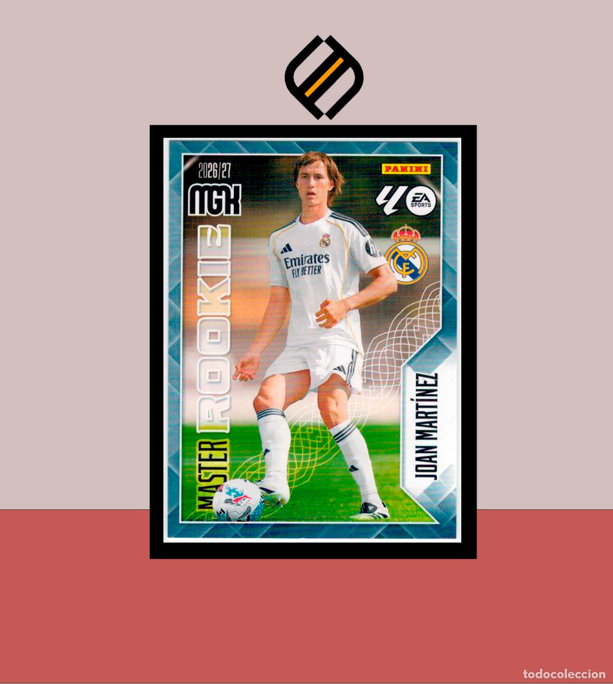 Cromos de f&uacute;tbol: MEGACRACKS 2026 2027 26 27 PANINI N&ordm; 413 JOAN MART&Iacute;NEZ REAL MADRID COLECCI&Oacute;N ALB&Uacute;M MGK MASTER ROOKIE