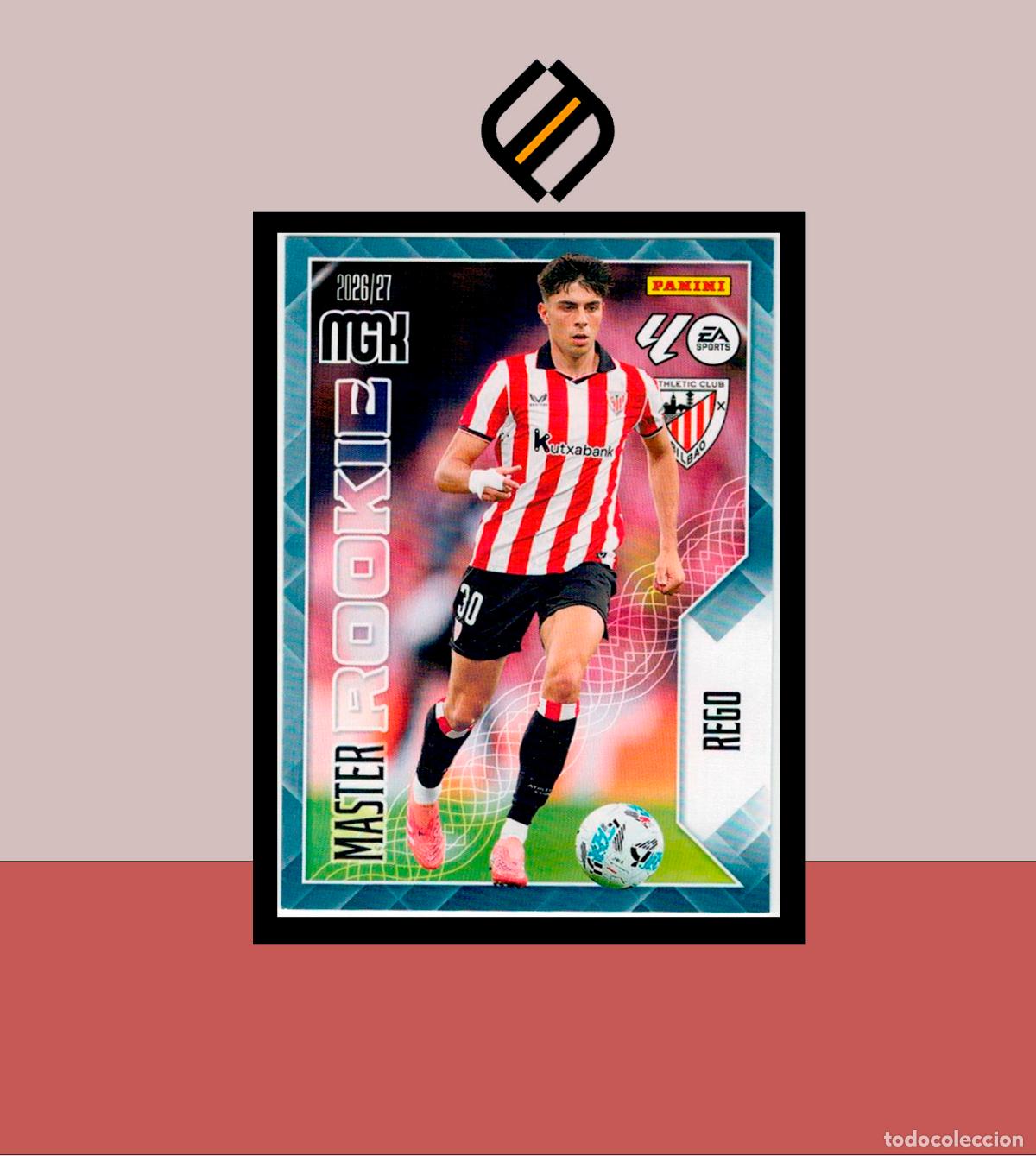 Cromos de f&uacute;tbol: MEGACRACKS 2026 2027 26 27 PANINI N&ordm; 418 REGO ATHLETIC CLUB BILBAO COLECCI&Oacute;N MGK MASTER ROOKIE