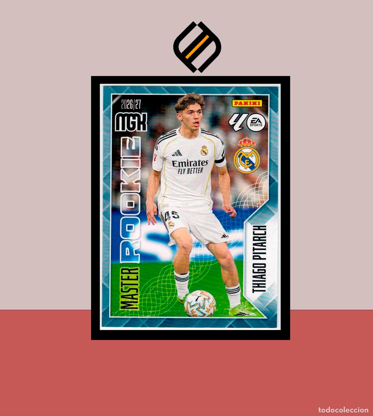 Cromos de f&uacute;tbol: MEGACRACKS 2026 2027 26 27 PANINI 419 THIAGO PITARCH REAL MADRID COLECCI&Oacute;N ALB&Uacute;M MGK MASTER ROOKIE