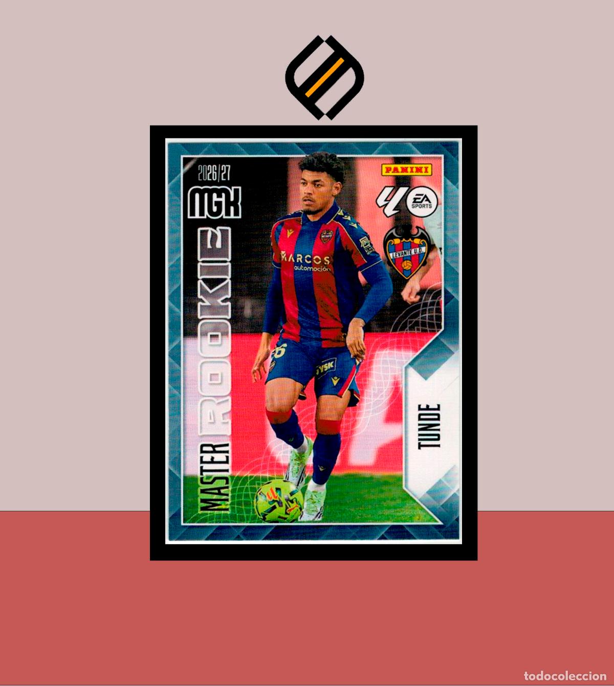 Cromos de f&uacute;tbol: MEGACRACKS 2026 2027 26 27 PANINI N&ordm; 421 TUNDE LEVANTE COLECCI&Oacute;N ALB&Uacute;M MGK MASTER ROOKIE