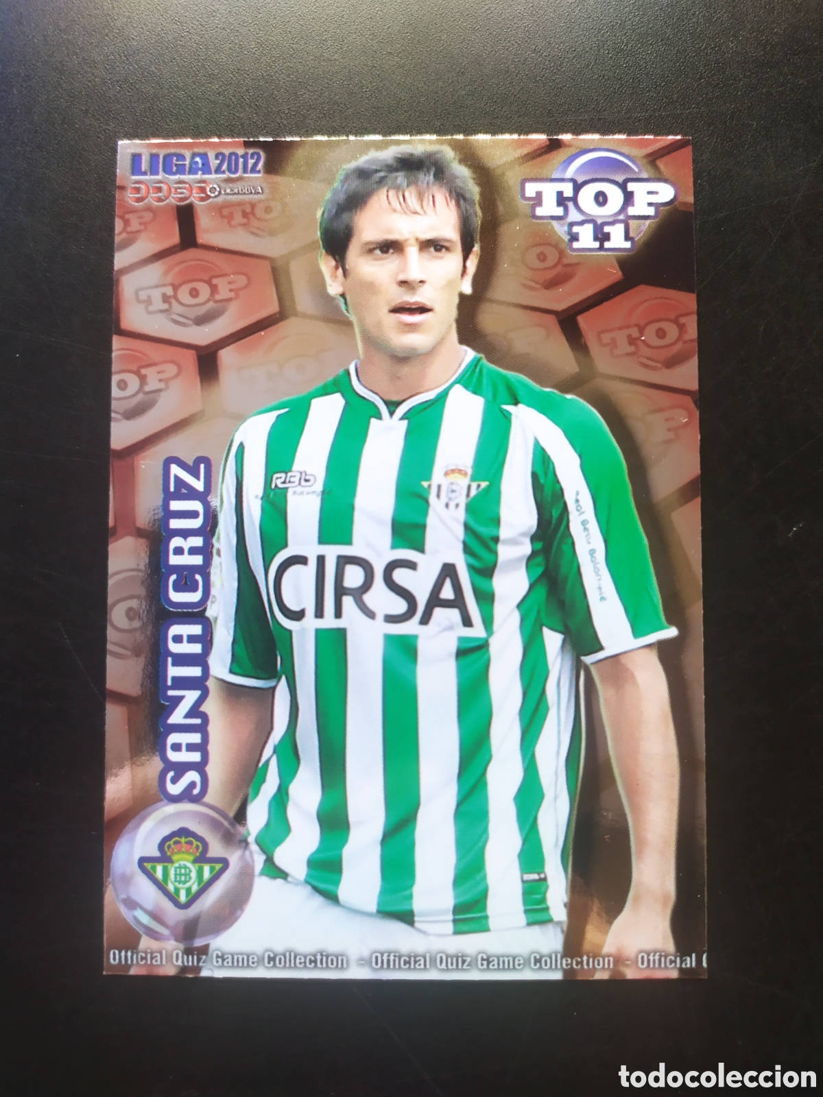 Cromos de f&uacute;tbol: Mundicromo fichas Liga 2011 2012 11 12 Santa Cruz top brillo rojo n&deg; 637 Real Betis