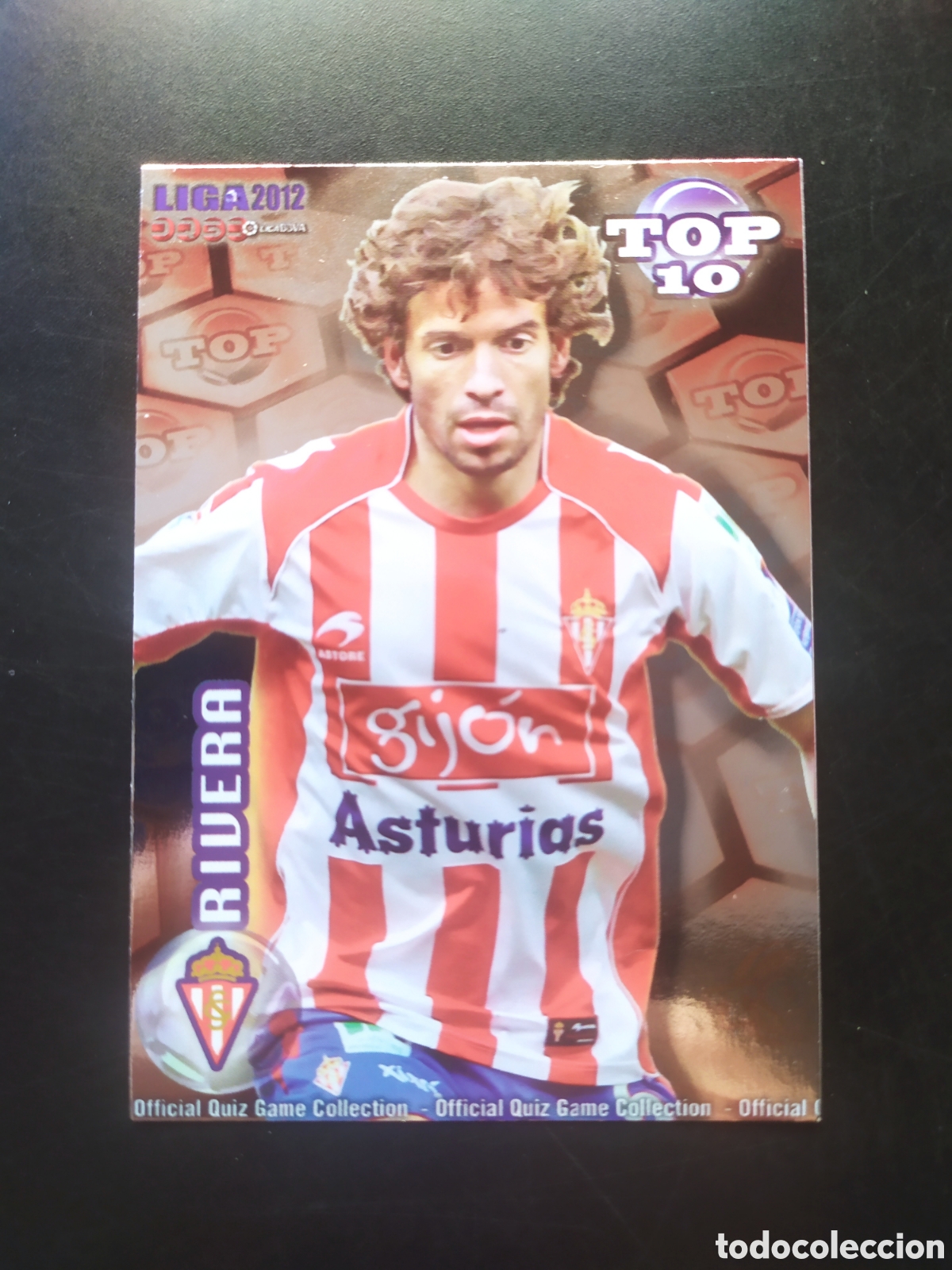 Cromos de f&uacute;tbol: Mundicromo fichas Liga 2011 2012 11 12 Rivera top brillo rojo n&deg; 618 Sporting Gij&oacute;n