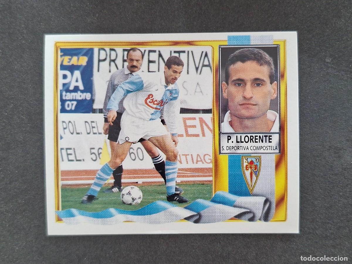 Cromos de f&uacute;tbol: L3 P. LLORENTE S. D. COMPOSTELA LIGA ESTE 1995 1996 95 96 NUNCA PEGADO SIN PEGAR