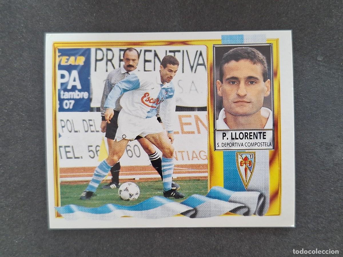 Cromos de f&uacute;tbol: L3 P. LLORENTE S. D. COMPOSTELA LIGA ESTE 1995 1996 95 96 NUNCA PEGADO SIN PEGAR