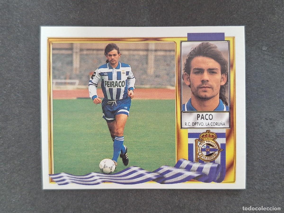 Cromos de f&uacute;tbol: L3 PACO DEPORTIVO DE LA CORU&Ntilde;A LIGA ESTE 1995 1996 95 96 NUNCA PEGADO SIN PEGAR