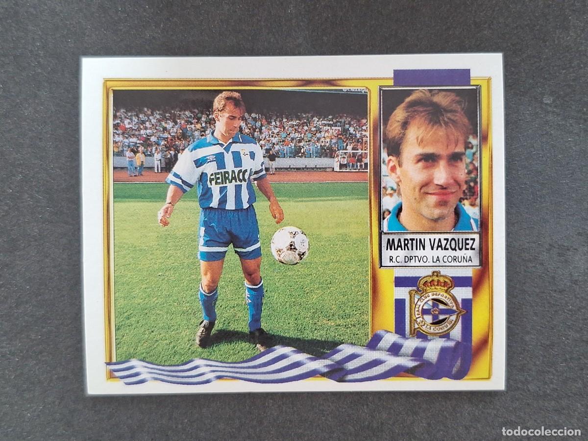 Cromos de f&uacute;tbol: L3 MARTIN VAZQUEZ DEPORTIVO DE LA CORU&Ntilde;A LIGA ESTE 1995 1996 95 96 NUNCA PEGADO SIN PEGAR