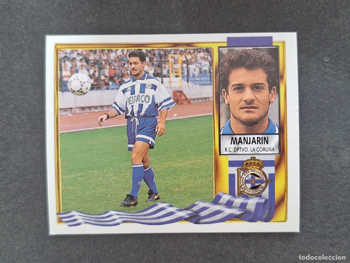 Figurine di Calcio: L3 MANJARIN DEPORTIVO DE LA CORU&Ntilde;A LIGA ESTE 1995 1996 95 96 NUNCA PEGADO SIN PEGAR