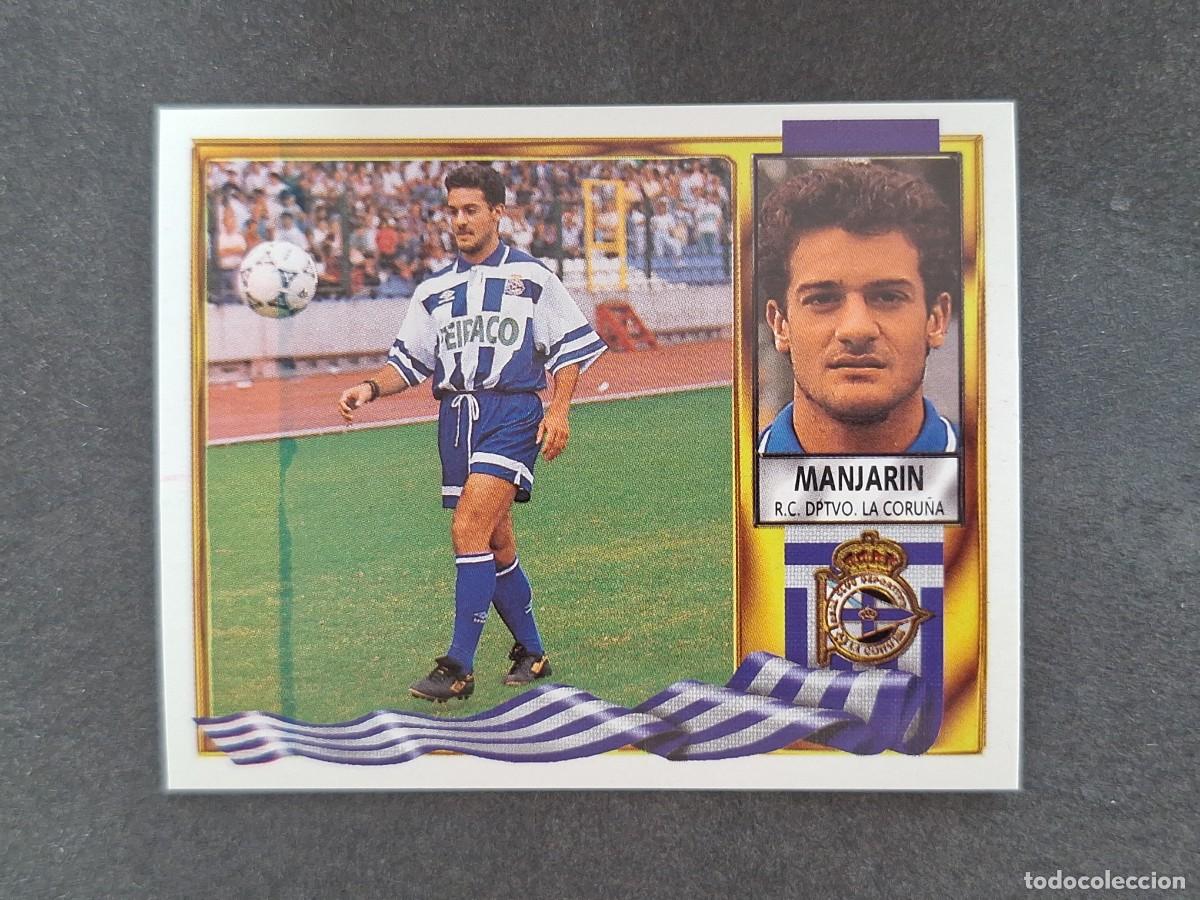Figurine di Calcio: L3 MANJARIN DEPORTIVO DE LA CORU&Ntilde;A LIGA ESTE 1995 1996 95 96 NUNCA PEGADO SIN PEGAR