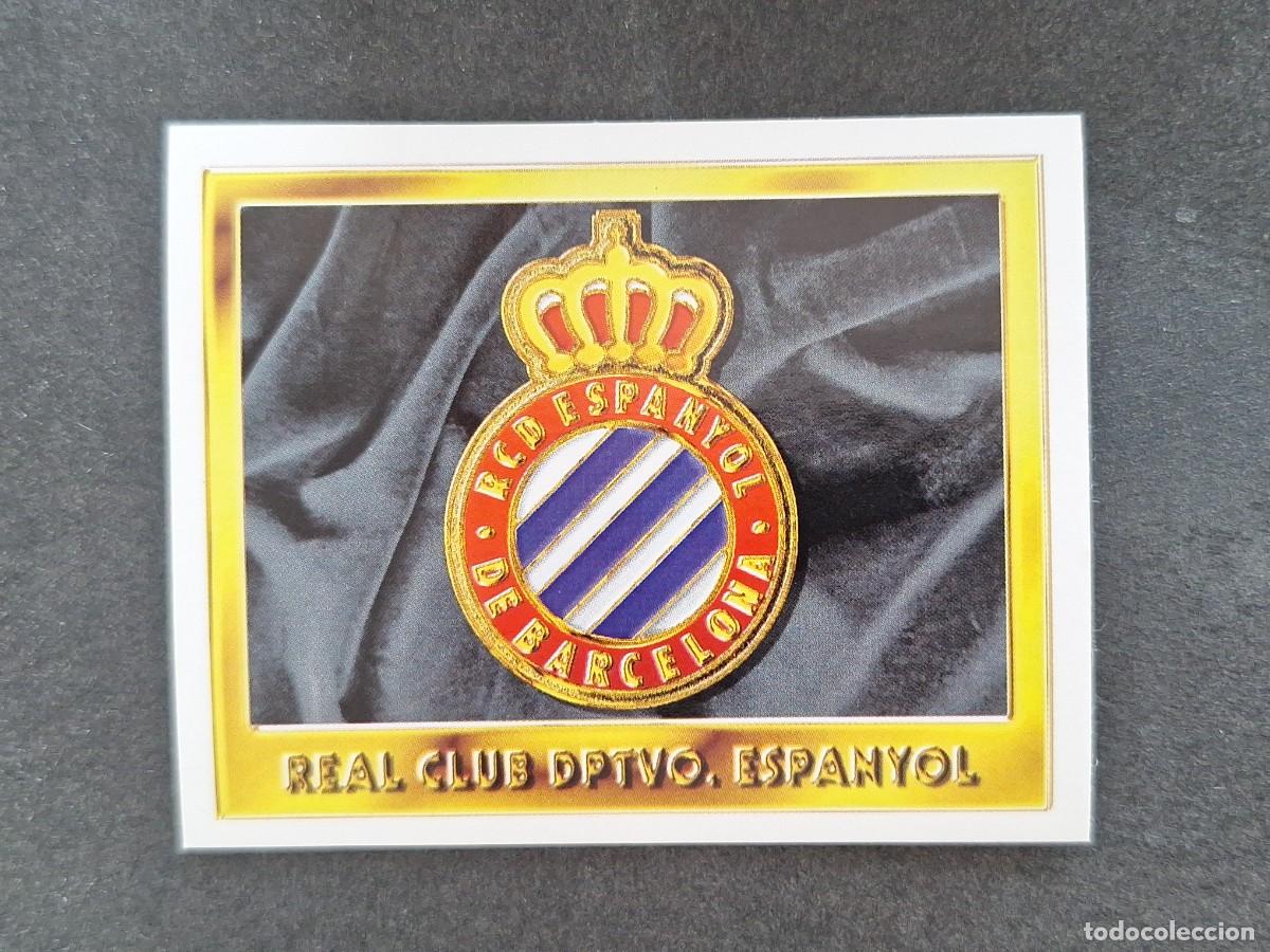 Cromos de f&uacute;tbol: L3 ESCUDO R. C. D. ESPA&Ntilde;OL LIGA ESTE 1995 1996 95 96 NUNCA PEGADO SIN PEGAR