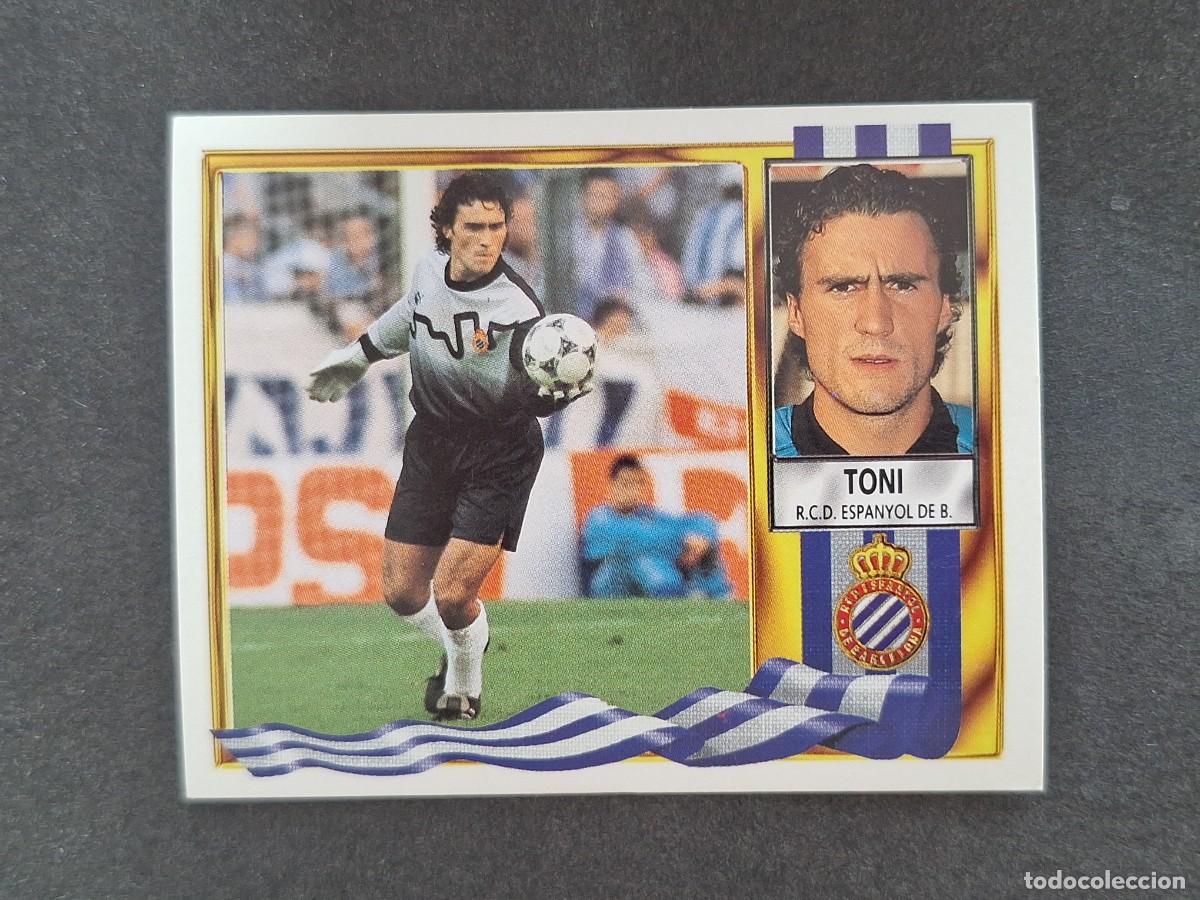 Cromos de f&uacute;tbol: L3 TONI R. C. D. ESPA&Ntilde;OL LIGA ESTE 1995 1996 95 96 NUNCA PEGADO SIN PEGAR
