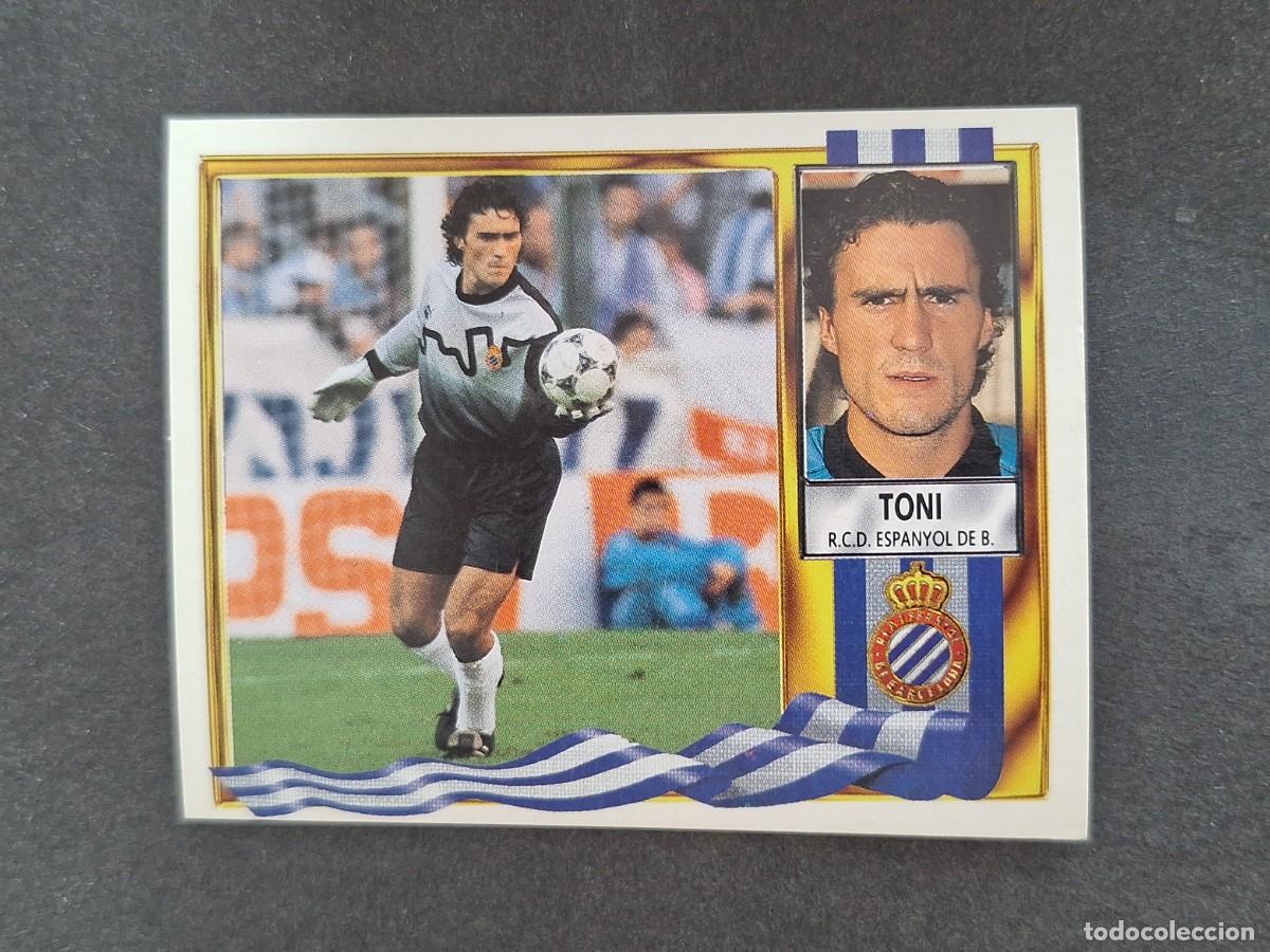 Cromos de f&uacute;tbol: L3 TONI R. C. D. ESPA&Ntilde;OL LIGA ESTE 1995 1996 95 96 NUNCA PEGADO SIN PEGAR