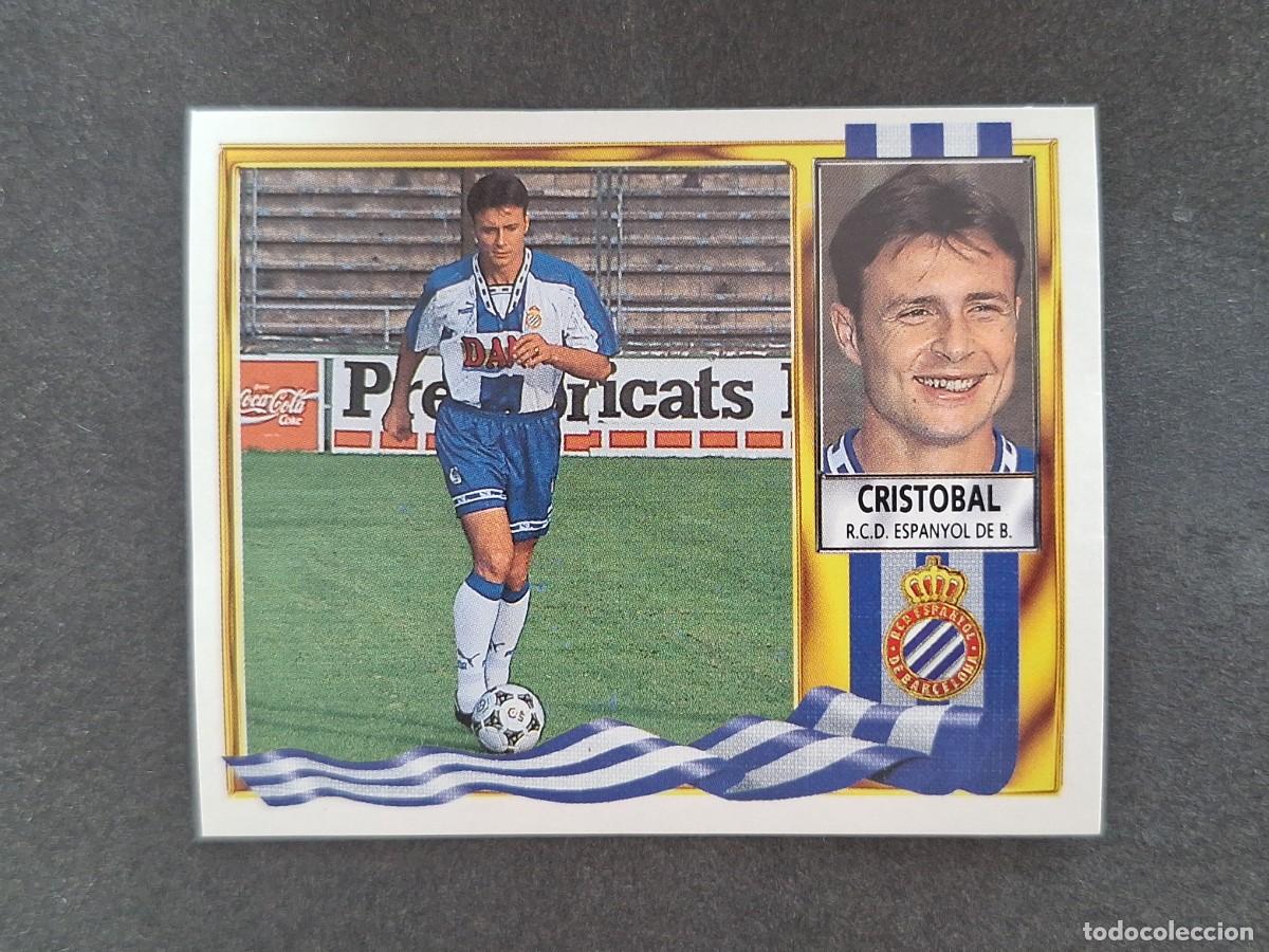 Cromos de f&uacute;tbol: L3 CRISTOBAL R. C. D. ESPA&Ntilde;OL LIGA ESTE 1995 1996 95 96 NUNCA PEGADO SIN PEGAR
