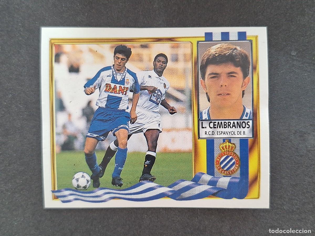 Cromos de f&uacute;tbol: L3 L. CEMBRANOS R. C. D. ESPA&Ntilde;OL LIGA ESTE 1995 1996 95 96 NUNCA PEGADO SIN PEGAR