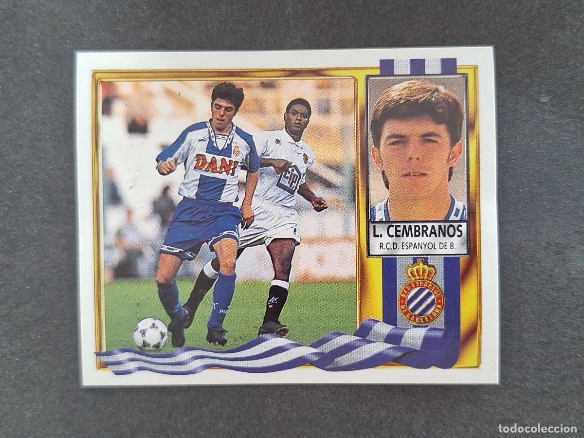 Cromos de f&uacute;tbol: L3 L. CEMBRANOS R. C. D. ESPA&Ntilde;OL LIGA ESTE 1995 1996 95 96 NUNCA PEGADO SIN PEGAR