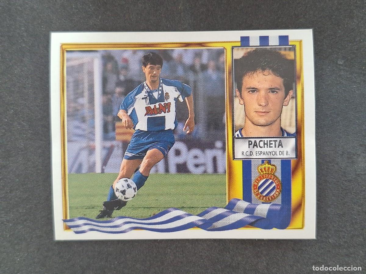 Cromos de f&uacute;tbol: L3 PACHETA R. C. D. ESPA&Ntilde;OL LIGA ESTE 1995 1996 95 96 NUNCA PEGADO SIN PEGAR