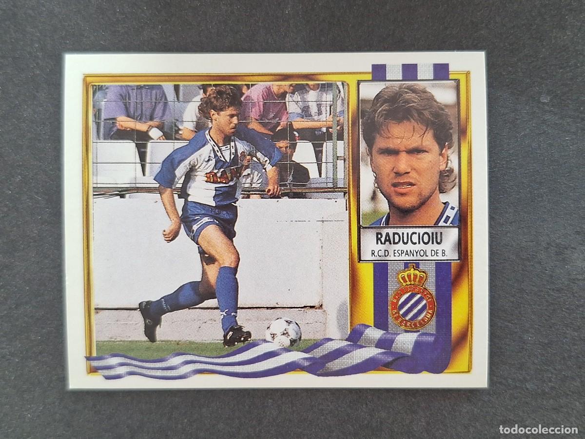 Cromos de f&uacute;tbol: L3 RADUCIOIU R. C. D. ESPA&Ntilde;OL LIGA ESTE 1995 1996 95 96 NUNCA PEGADO SIN PEGAR