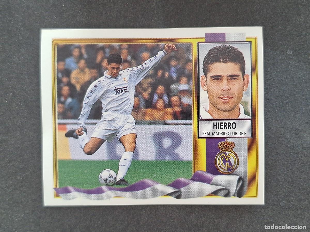 Cromos de f&uacute;tbol: L3 HIERRO REAL MADRID LIGA ESTE 1995 1996 95 96 NUNCA PEGADO SIN PEGAR