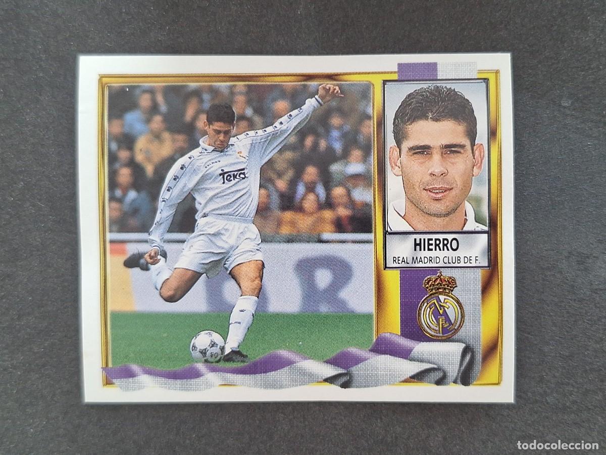 Cromos de f&uacute;tbol: L3 HIERRO REAL MADRID LIGA ESTE 1995 1996 95 96 NUNCA PEGADO SIN PEGAR