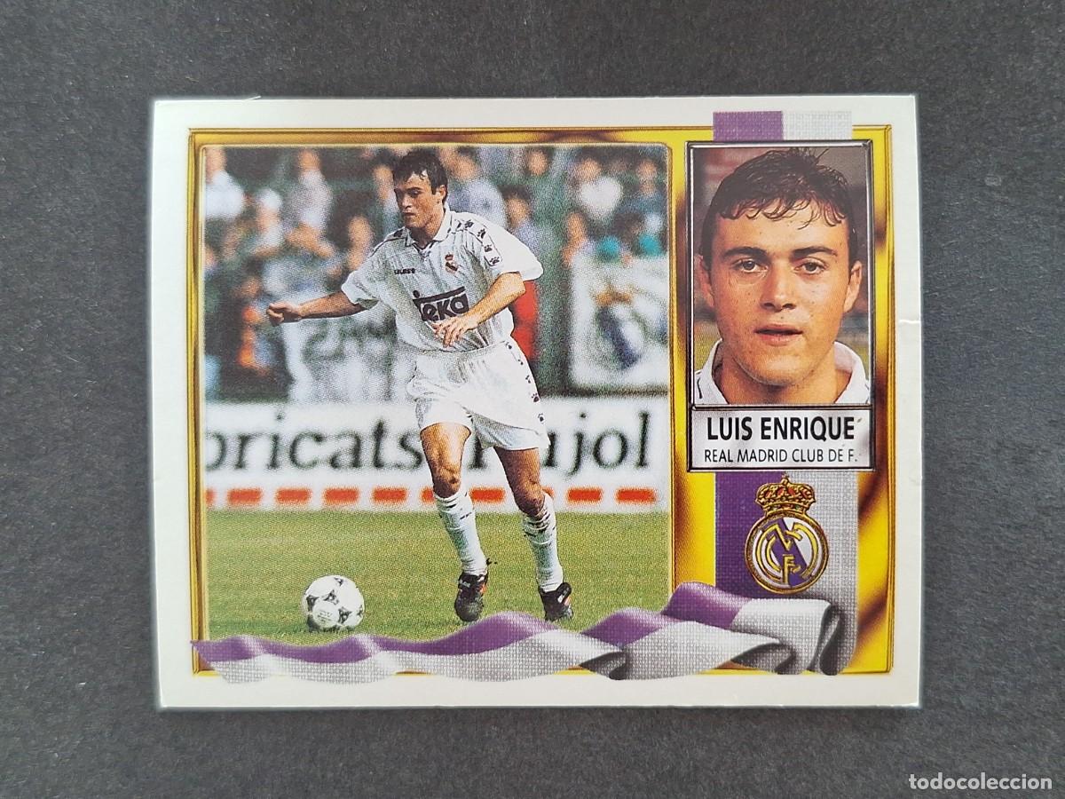 Cromos de f&uacute;tbol: L3 LUIS ENRIQUE REAL MADRID LIGA ESTE 1995 1996 95 96 NUNCA PEGADO SIN PEGAR