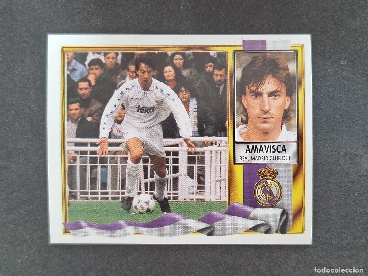 Cromos de f&uacute;tbol: L3 AMAVISCA REAL MADRID LIGA ESTE 1995 1996 95 96 NUNCA PEGADO SIN PEGAR