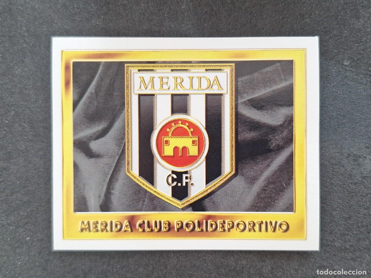 Cromos de f&uacute;tbol: L3 ESCUDO C. P. MERIDA LIGA ESTE 1995 1996 95 96 NUNCA PEGADO SIN PEGAR