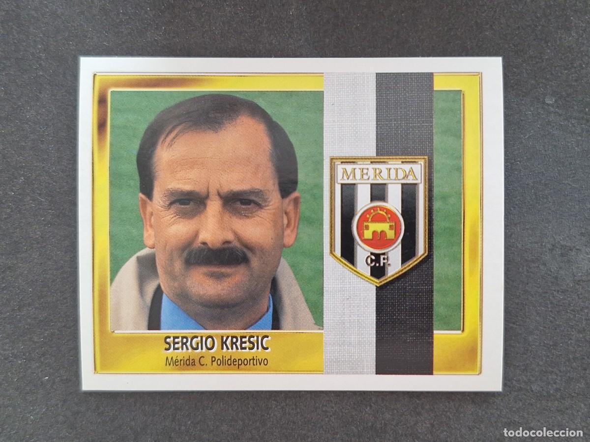 Cromos de f&uacute;tbol: L3 SERGIO KRESIC ENTRENADOR C. P. MERIDA LIGA ESTE 1995 1996 95 96 NUNCA PEGADO SIN PEGAR