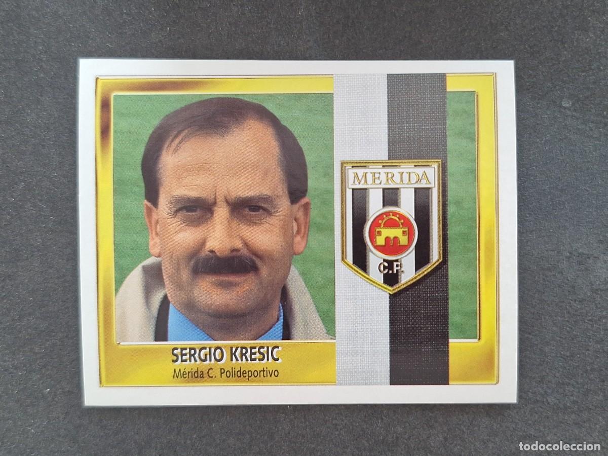 Cromos de f&uacute;tbol: L3 SERGIO KRESIC ENTRENADOR C. P. MERIDA LIGA ESTE 1995 1996 95 96 NUNCA PEGADO SIN PEGAR