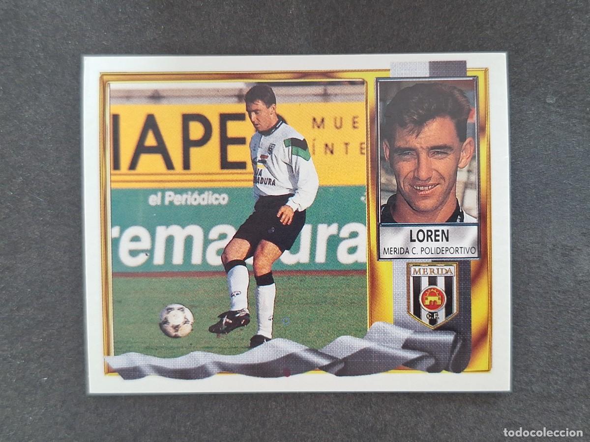 Cromos de f&uacute;tbol: L3 LOREN C. P. MERIDA LIGA ESTE 1995 1996 95 96 NUNCA PEGADO SIN PEGAR