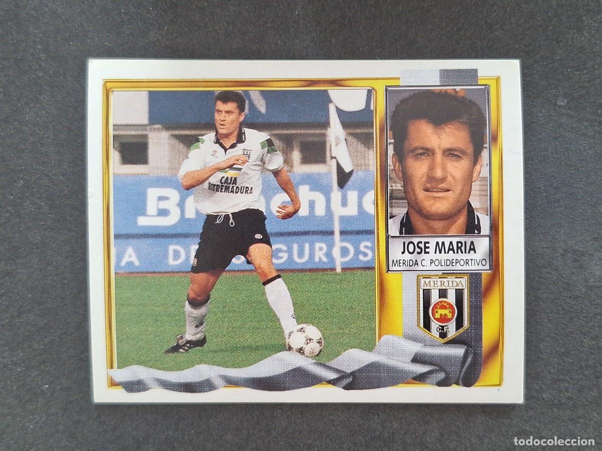 Cromos de f&uacute;tbol: L3 JOSE MARIA C. P. MERIDA LIGA ESTE 1995 1996 95 96 NUNCA PEGADO SIN PEGAR