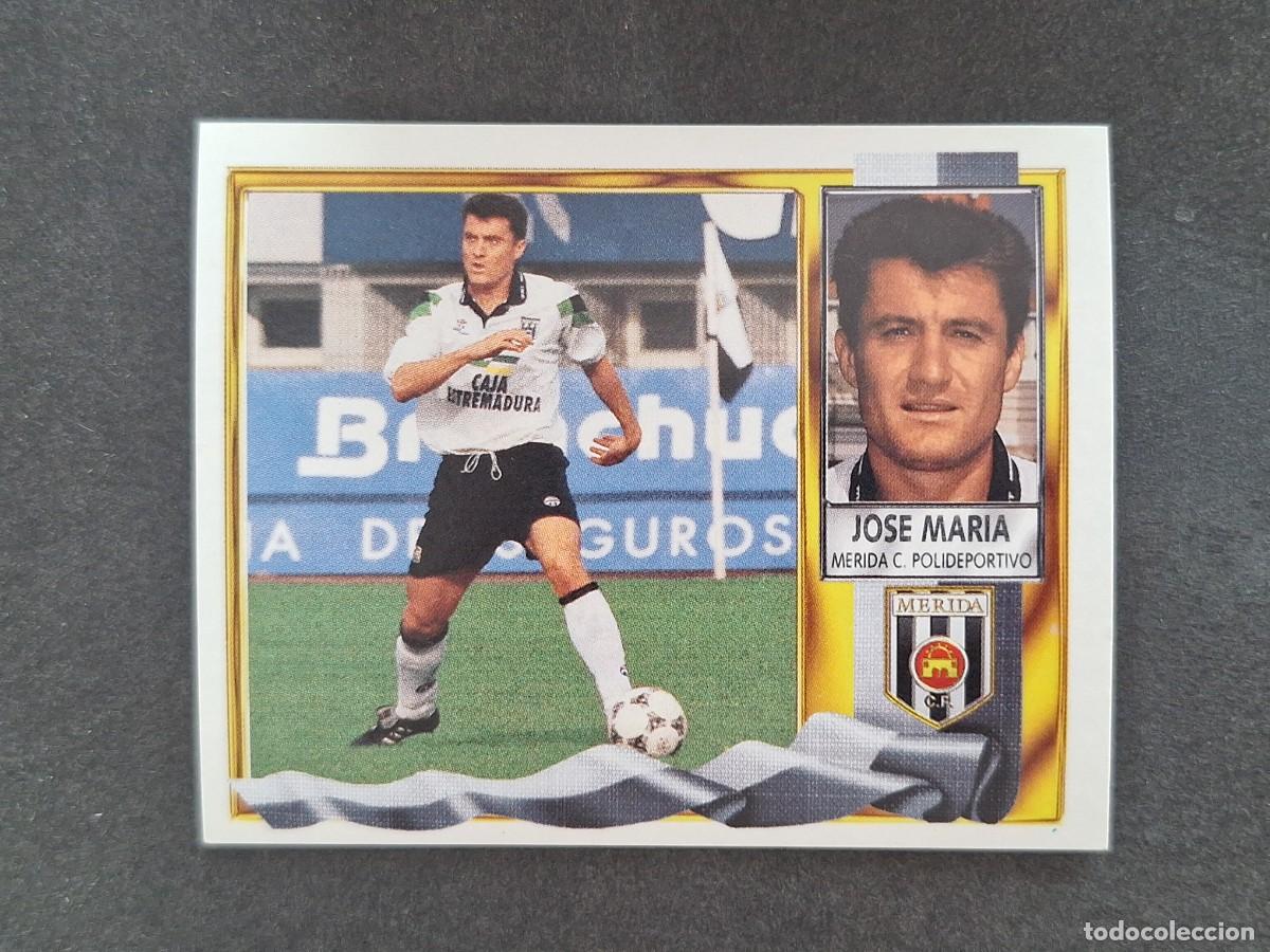 Cromos de f&uacute;tbol: L3 JOSE MARIA C. P. MERIDA LIGA ESTE 1995 1996 95 96 NUNCA PEGADO SIN PEGAR