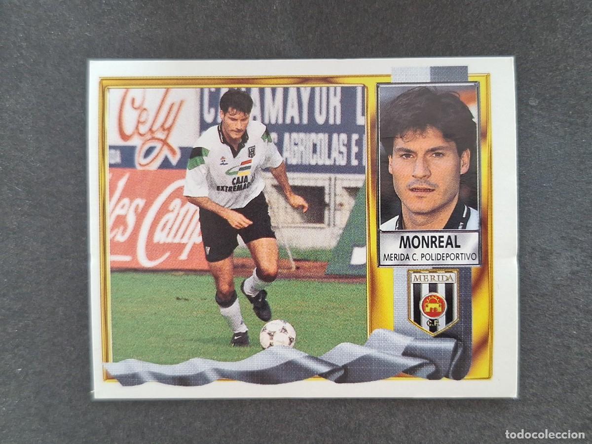 Cromos de f&uacute;tbol: L3 MONREAL C. P. MERIDA LIGA ESTE 1995 1996 95 96 NUNCA PEGADO SIN PEGAR