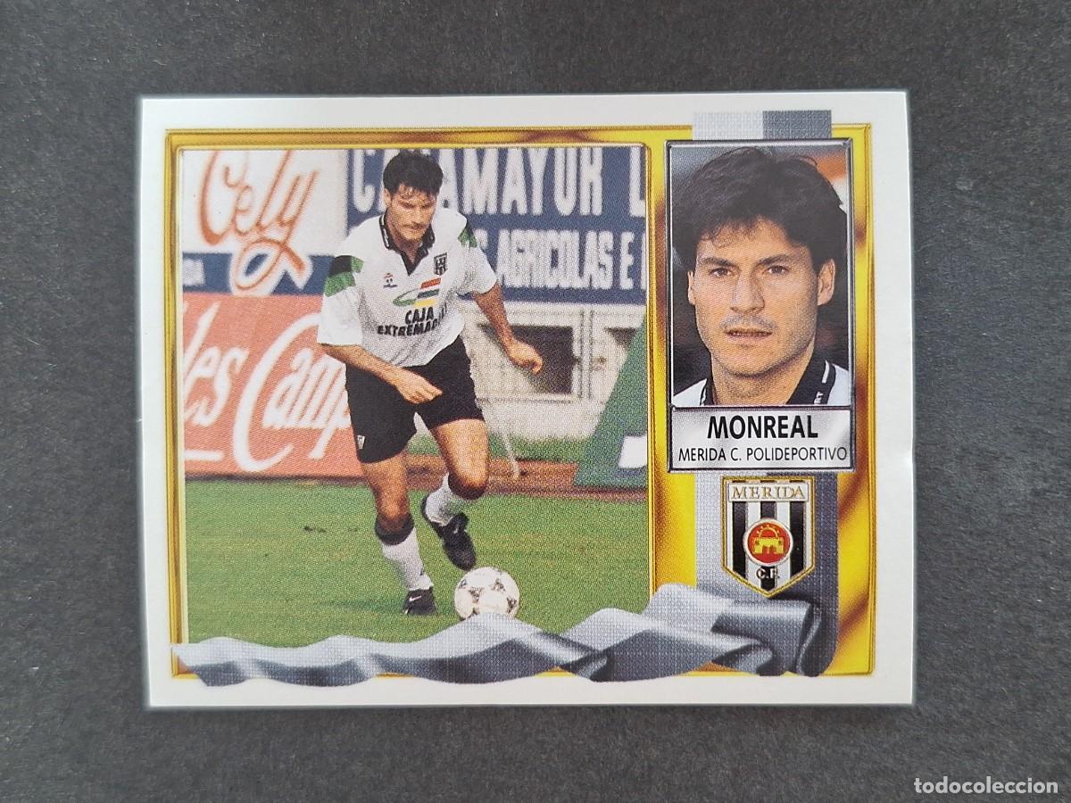 Figurine di Calcio: L3 MONREAL C. P. MERIDA LIGA ESTE 1995 1996 95 96 NUNCA PEGADO SIN PEGAR