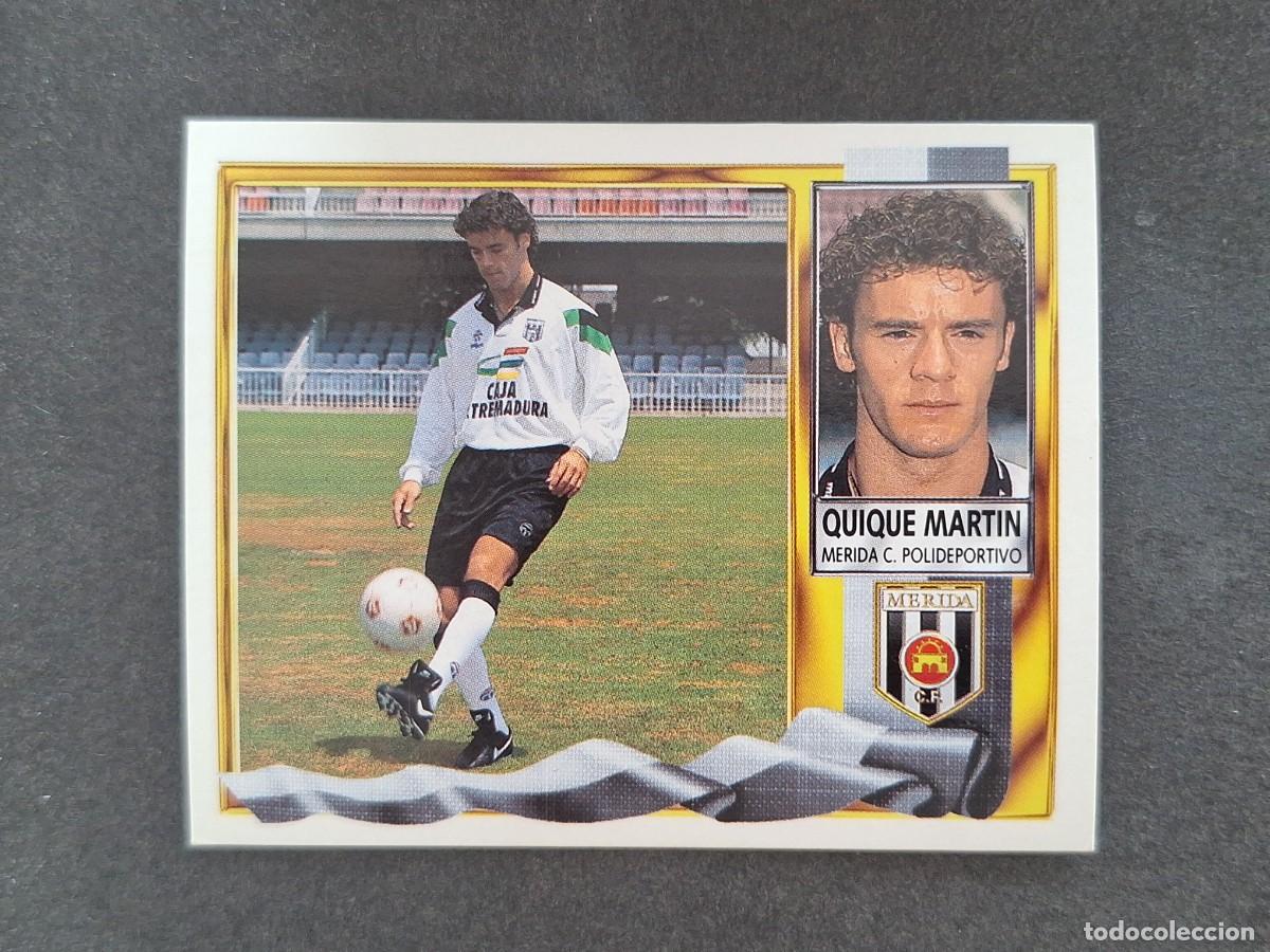 Cromos de f&uacute;tbol: L3 QUIQUE MARTIN C. P. MERIDA LIGA ESTE 1995 1996 95 96 NUNCA PEGADO SIN PEGAR